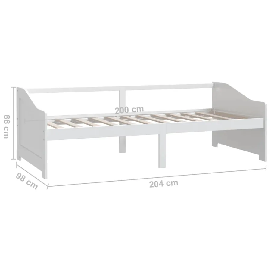 Lit de repos 3 places sans matelas Blanc 90x200 cm - 8