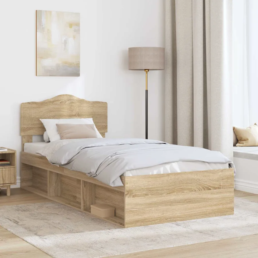 Cadre de lit Sonoma 100 x 200 cm Bois de pin massif - 3