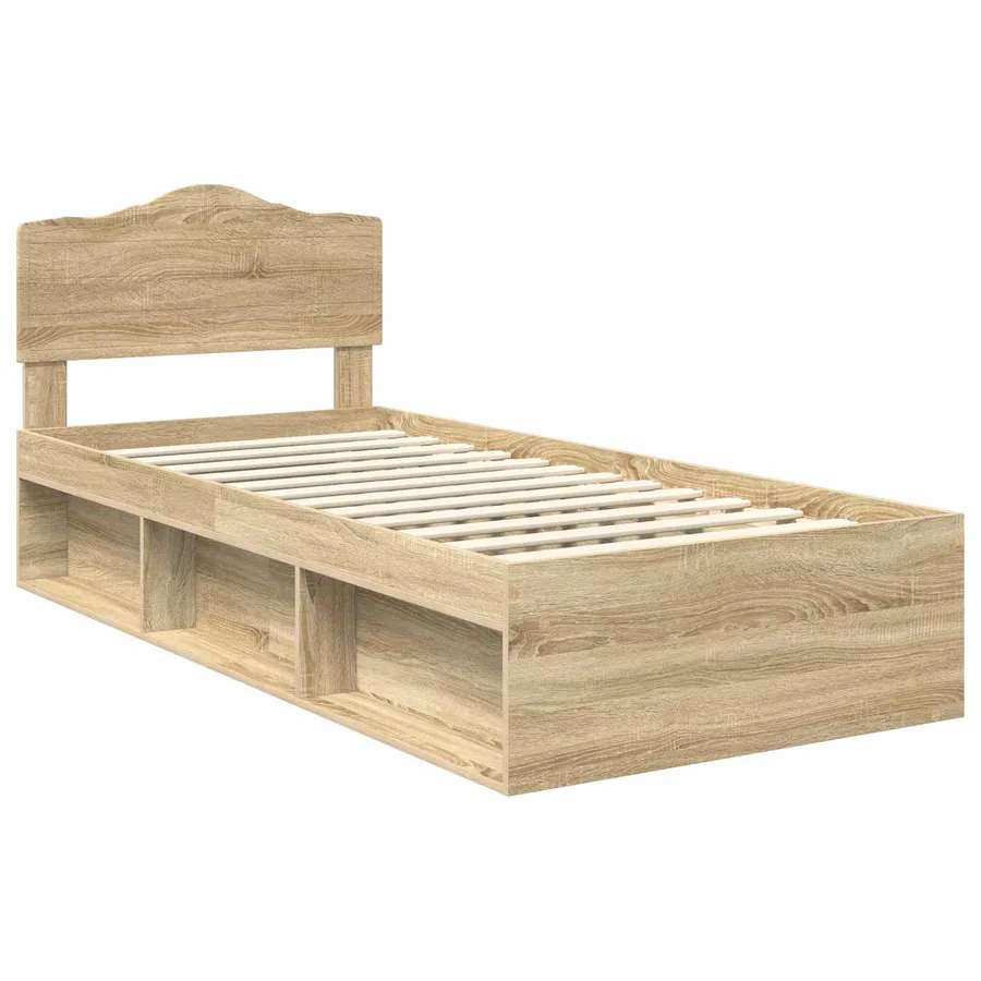 Cadre de lit Sonoma 100 x 200 cm Bois de pin massif - 4