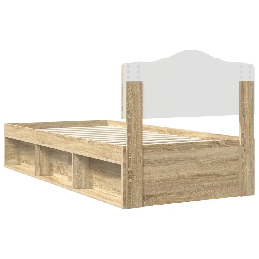 Cadre de lit Sonoma 100 x 200 cm Bois de pin massif - 9