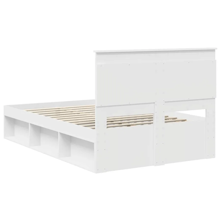 Cadre de lit avec tête de lit Blanc 120 x 200 cm Pin massif - 9