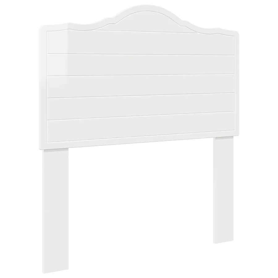 Tête de lit Blanc Brillant Bois d'ingénierie - 2