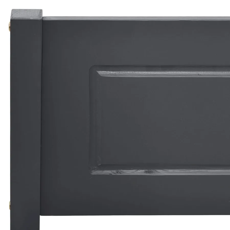 Cadre de lit sans matelas bois massif de pin gris 100x200 cm - 5