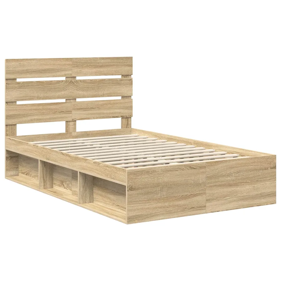 Cadre de lit Sonoma 120 x 200 cm Bois de pin massif - 4