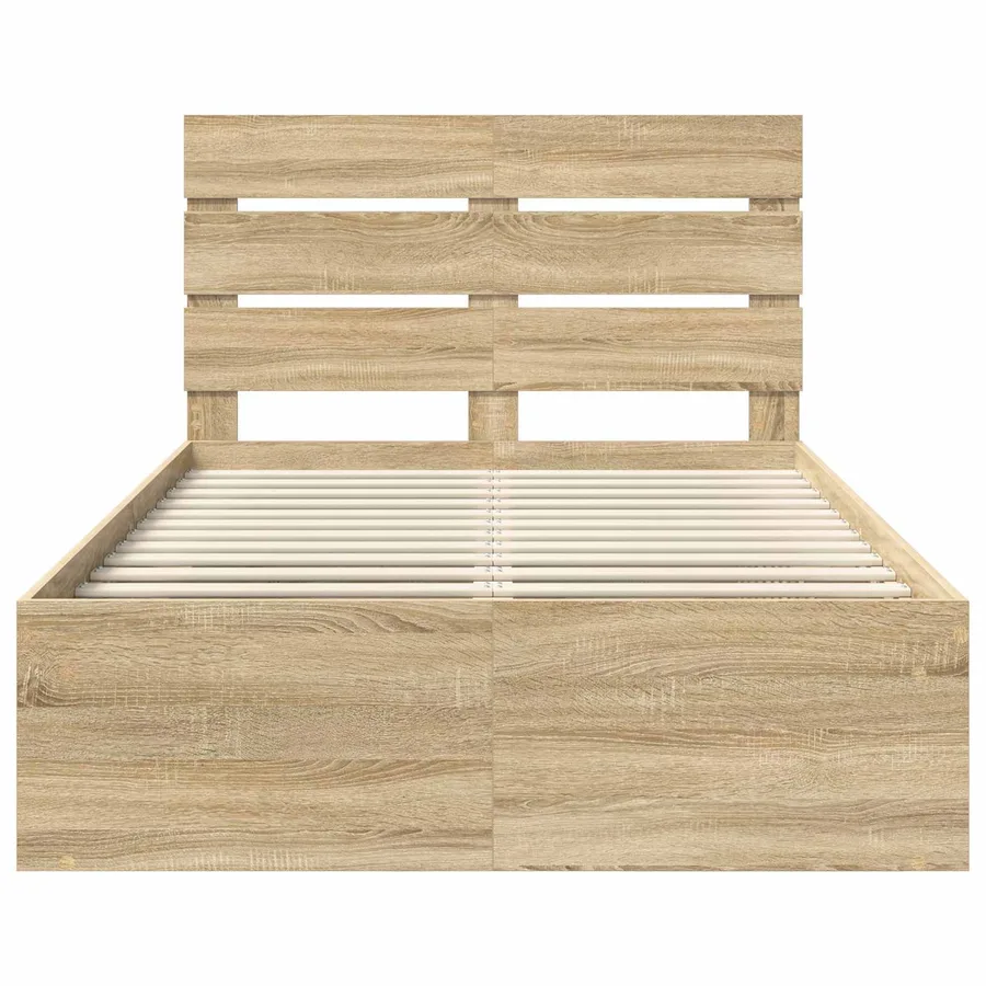 Cadre de lit Sonoma 120 x 200 cm Bois de pin massif - 7