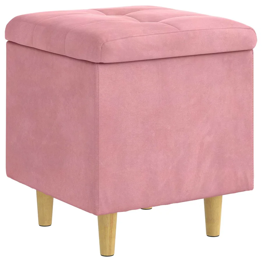 Ottoman avec rangement 40 x 40 x 45 cm Velours - 2