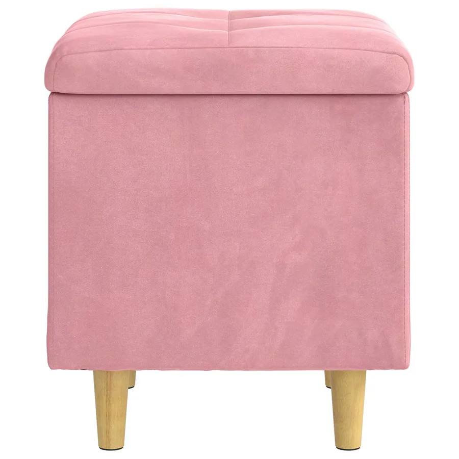 Ottoman avec rangement 40 x 40 x 45 cm Velours - 5