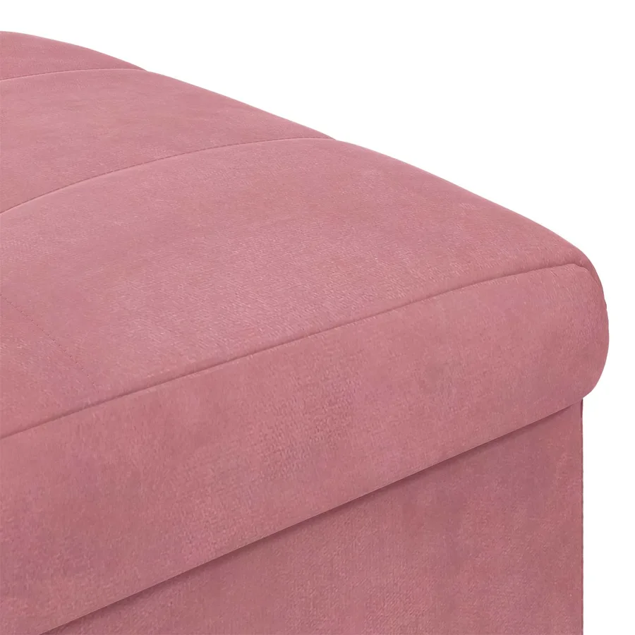 Ottoman avec rangement 40 x 40 x 45 cm Velours - 7