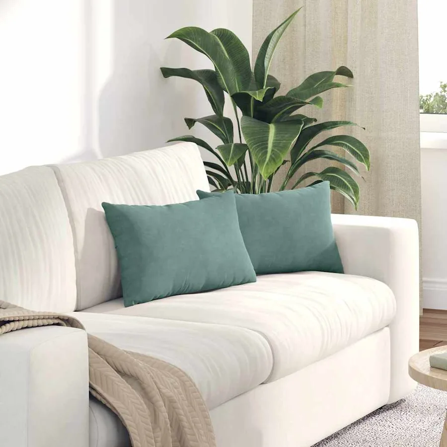 Coussins de canapé 2 pcs Vert Mer 50 x 30 cm