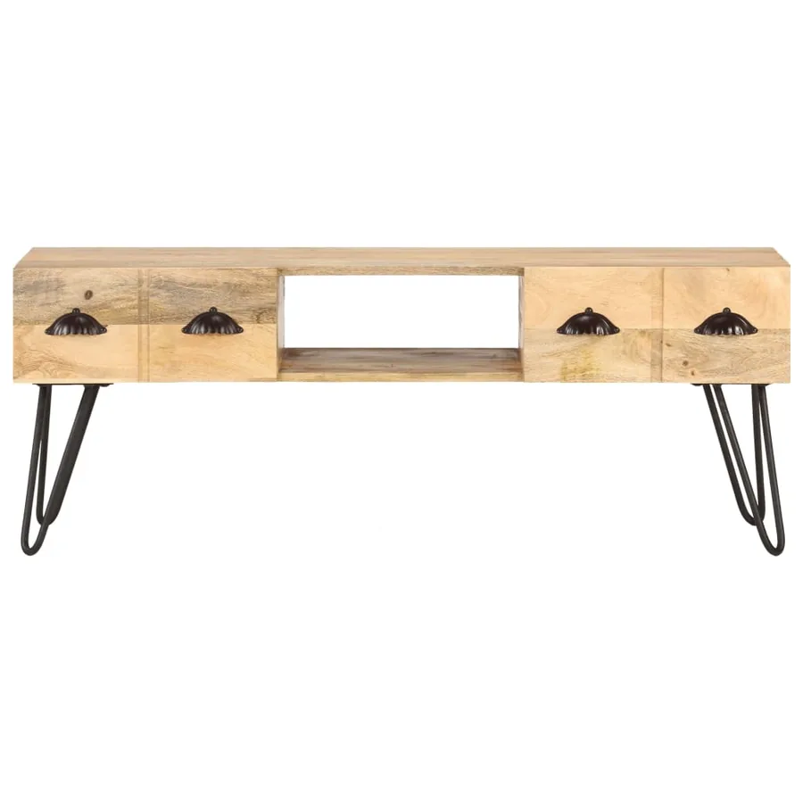 Meuble TV 120x35x45 cm Bois solide de manguier - 2