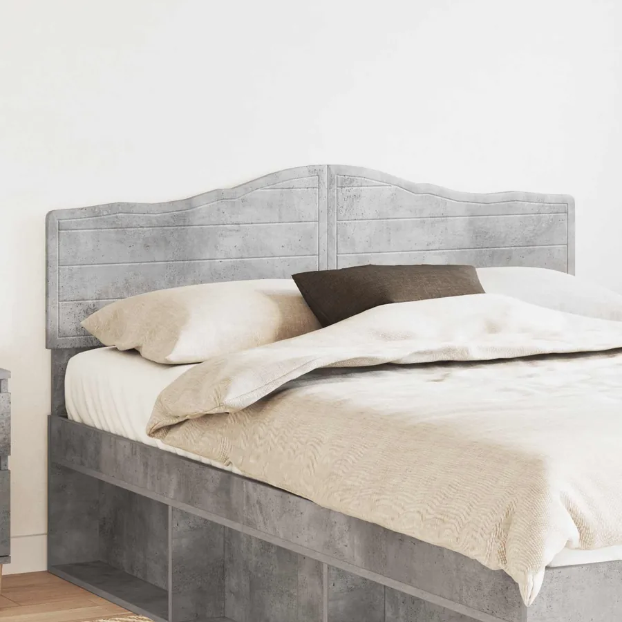 Tête de lit Gris béton Bois d'ingénierie