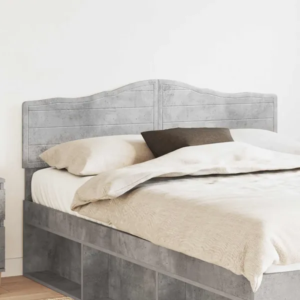 Tête de lit Gris béton Bois d'ingénierie