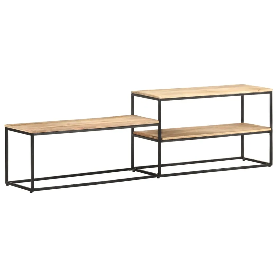 Meuble TV 180x30x50 cm Bois de manguier brut - 10