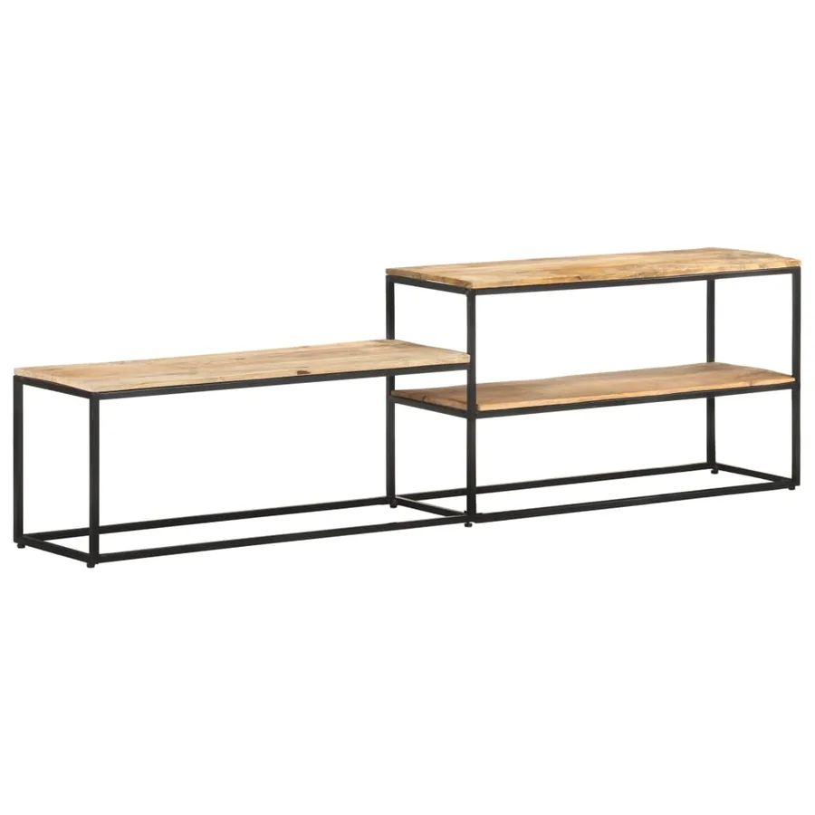 Meuble TV 180x30x50 cm Bois de manguier brut - 11