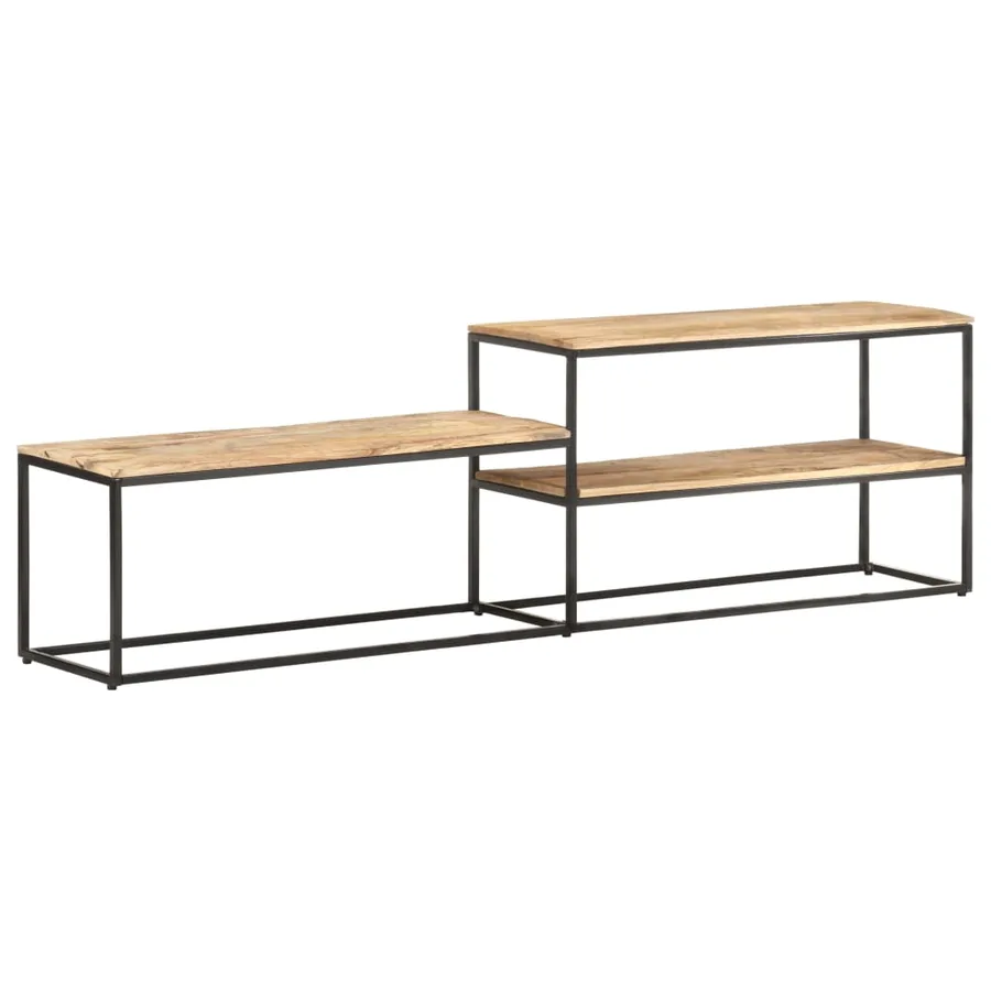 Meuble TV 180x30x50 cm Bois de manguier brut - 12