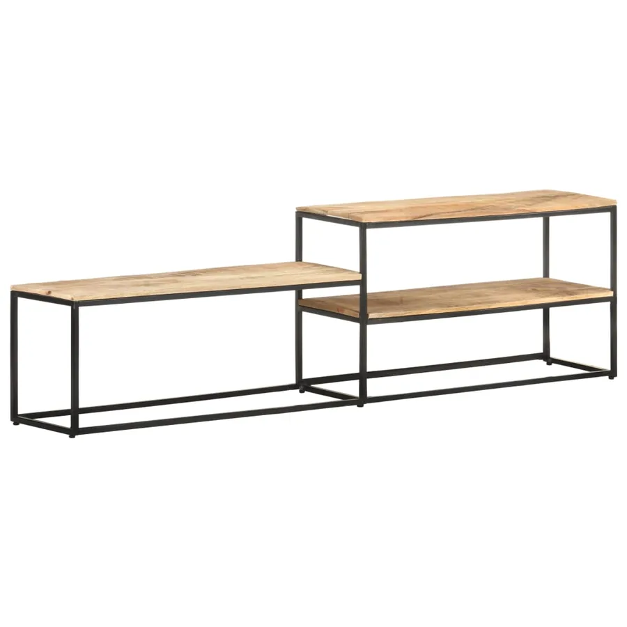 Meuble TV 180x30x50 cm Bois de manguier brut - 13
