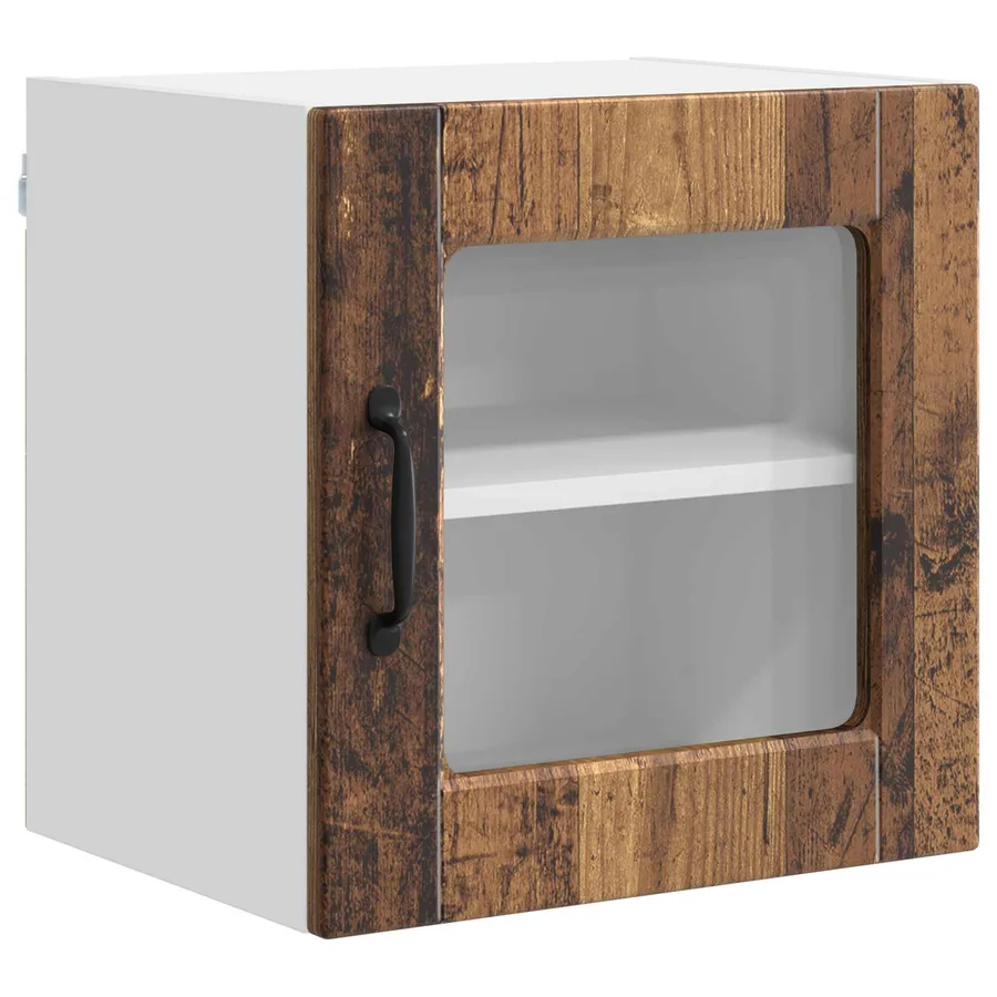 Cabinet en verre mural PORTO Bois ancien 40 x 31 x 40 cm - 2