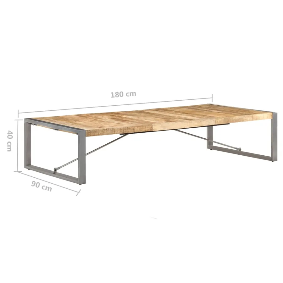 Table basse 180x90x40 cm Bois de manguier brut - 7