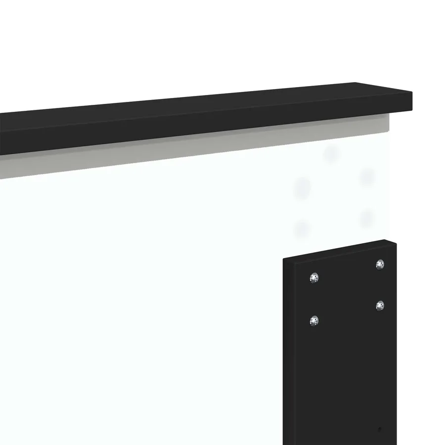 Lit de Rangement Noir 200 x 200 cm Bois d'ingénierie - 12