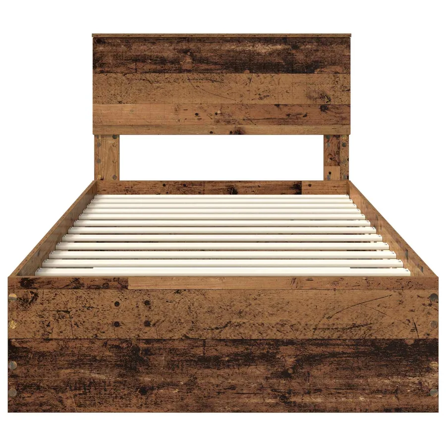 Cadre de lit Bois ancien 100 x 200 cm Bois d'ingénierie - 7
