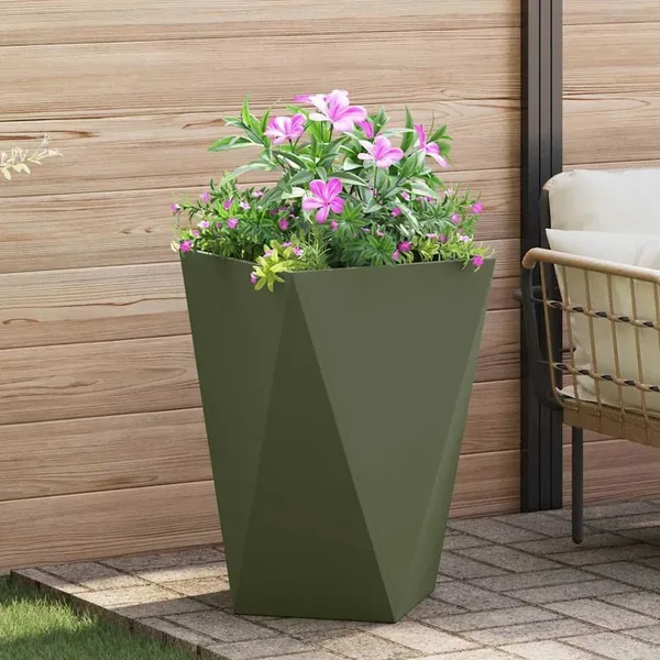 Jardinière Vert olive 50 x 50 x 75 cm Acier