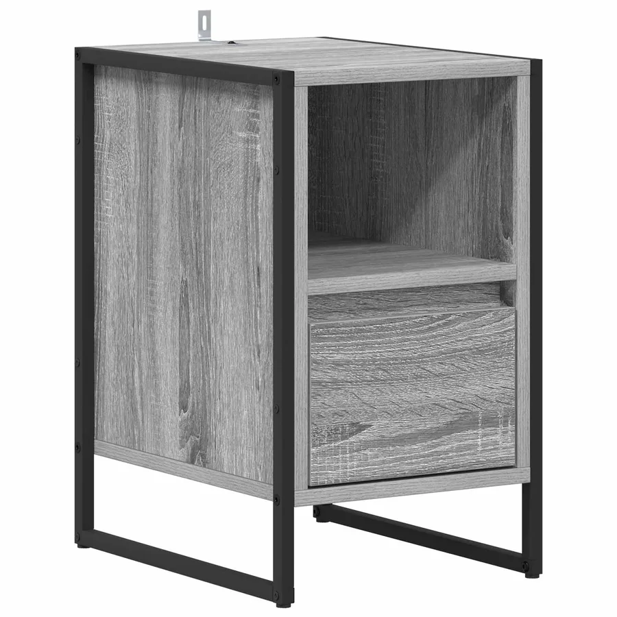 Table de chevet avec tiroir 2 pcs Gris Sonoma 39,5 x 30 x 50 cm - 5