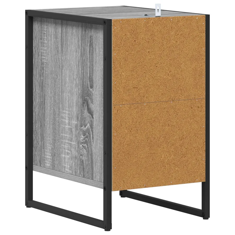 Table de chevet avec tiroir 2 pcs Gris Sonoma 39,5 x 30 x 50 cm - 9