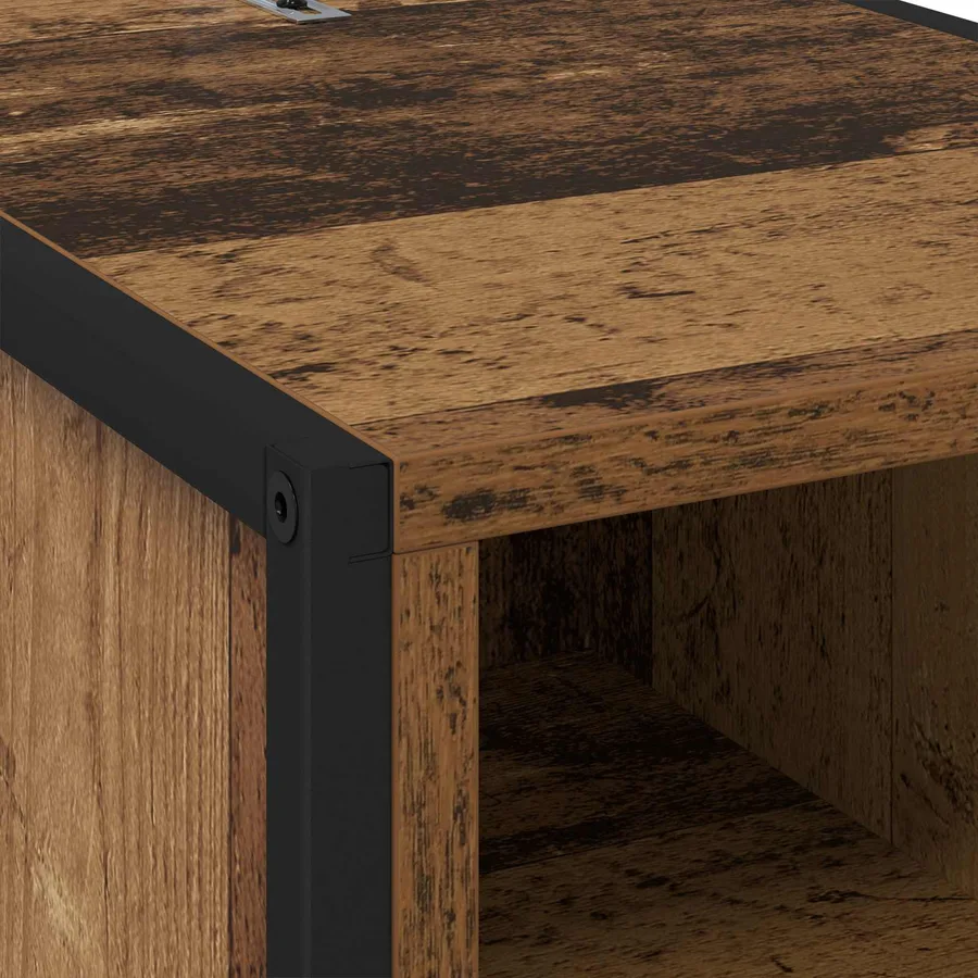 Table de chevet avec tiroir 2 pcs Bois Ancien 39,5 x 30 x 50 cm - 10