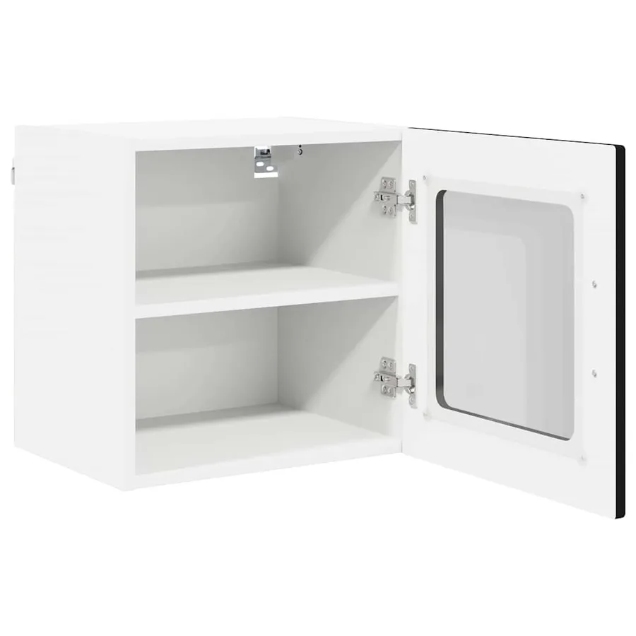 Cabinet en verre mural PORTO Noir 40 x 31 x 40 cm - 5