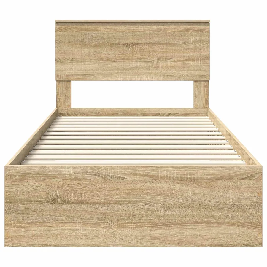 Cadre de lit Chêne Sonoma 100 x 200 cm Bois d'ingénierie - 7