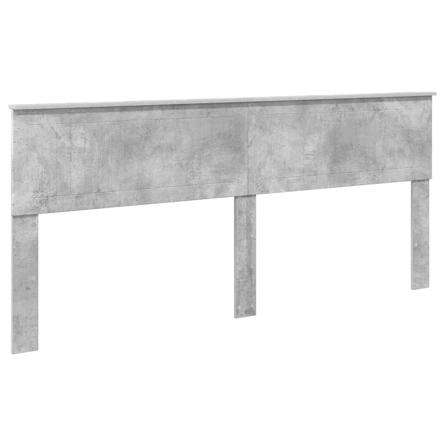 Cadre de lit Gris béton 200 x 200 cm Bois Ingénierie - 7
