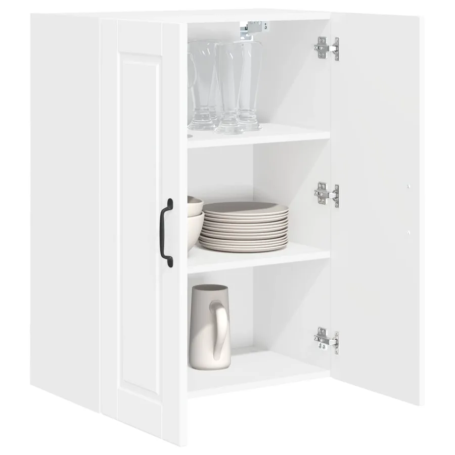 Meuble mural PORTO Blanc brillant 60 x 31 x 80 cm - 3