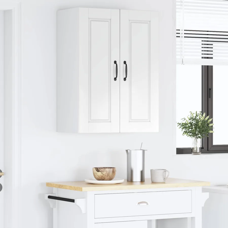 Meuble mural PORTO Blanc brillant 60 x 31 x 80 cm - 4