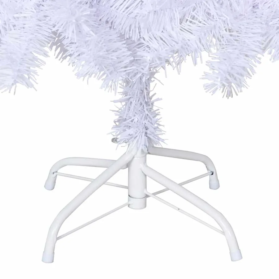 Arbre de Noël artificiel avec branches épaisses blanc 210cm PVC - 6