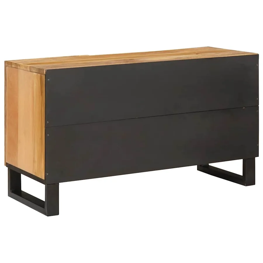 Meuble TV Marron 80 x 33 x 46 cm Bois de mangue massif - 5