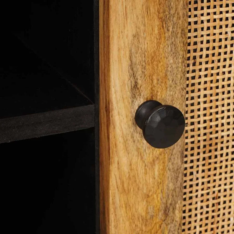 Meuble TV Marron 80 x 33 x 46 cm Bois de mangue massif - 7