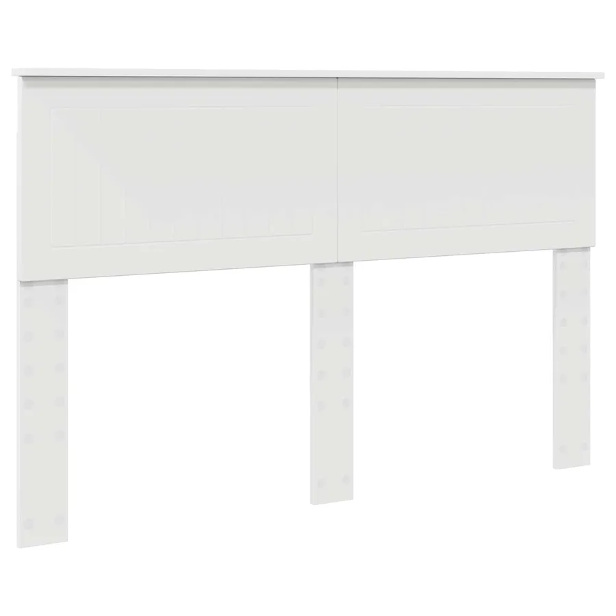 Cadre de lit avec tête de lit Blanc 140 x 190 cm Pin massif - 6