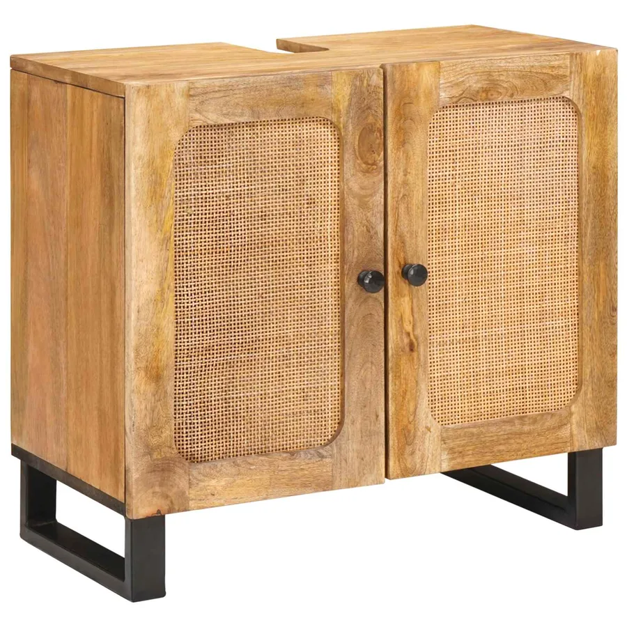 Ensembles de salle de bain 2 pcs Marron Bois de mangue massif - 3