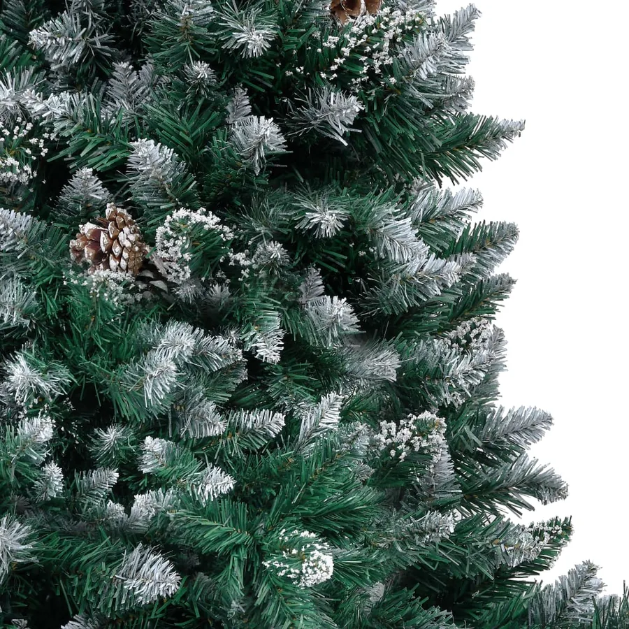 Sapin de Noël avec pommes de pin et neige blanche 180 cm - 3