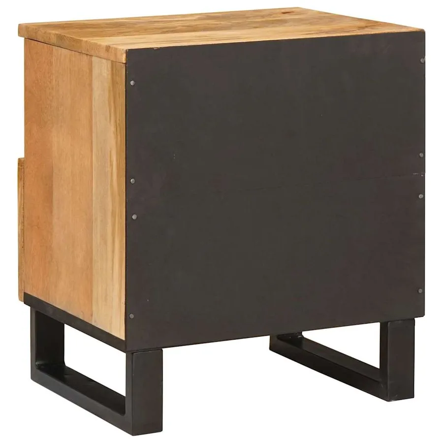 Cabinet de chevet Naturel 40 x 33 x 46 cm Bois de mangue massif - 5