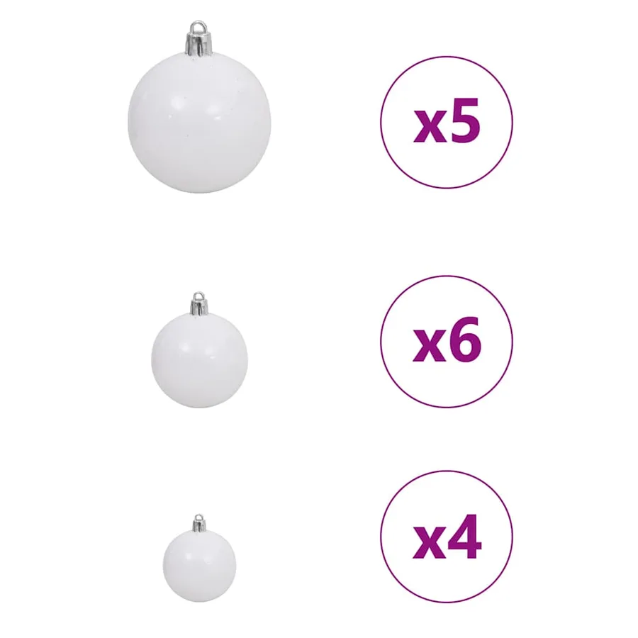 Sapin de Noël artificiel pré-éclairé Noir 150 cm PVC - 9