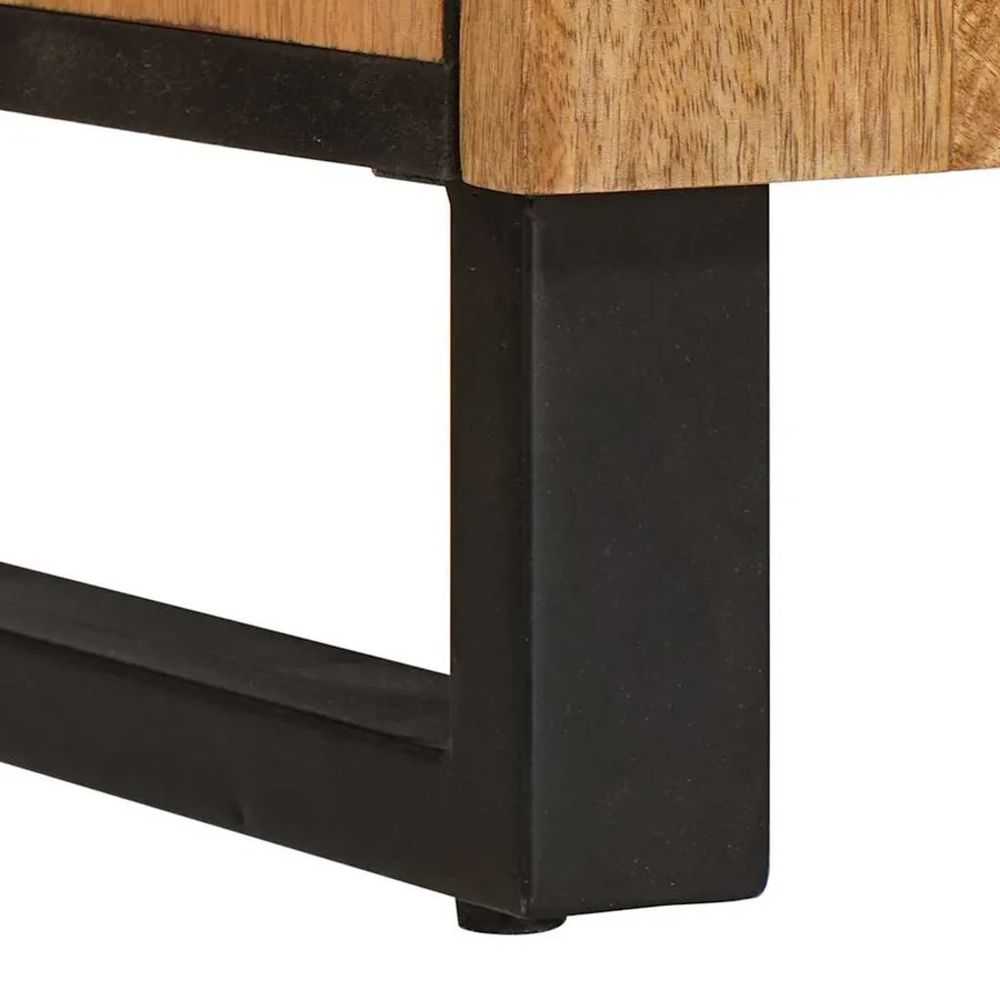 Buffet avec tiroir Marron 40 x 33 x 75 cm Bois de mangue massif - 8