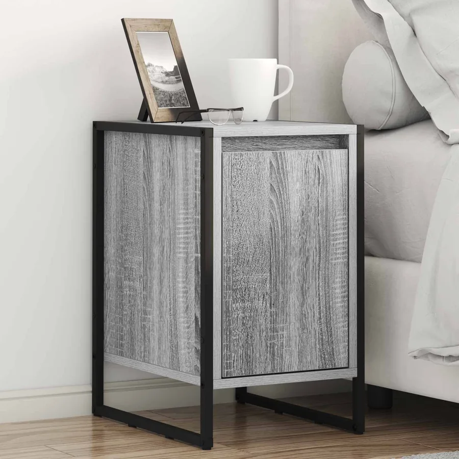 Table de chevet 2 pcs Gris Sonoma 39,5 x 30 x 50 cm