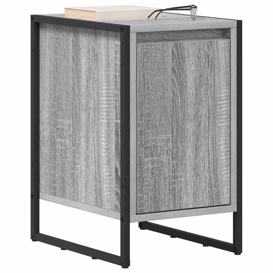 Table de chevet 2 pcs Gris Sonoma 39,5 x 30 x 50 cm - 3