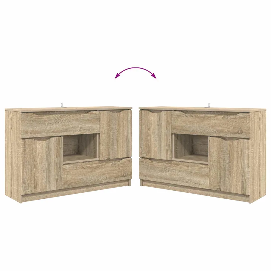 Buffet Chêne Sonoma 100 x 30 x 65,6 Bois d'ingénierie - 12
