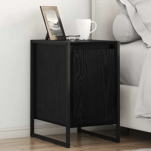 Table de chevet Chêne noir 39,5 x 30 x 50 cm Bois d'ingénierie