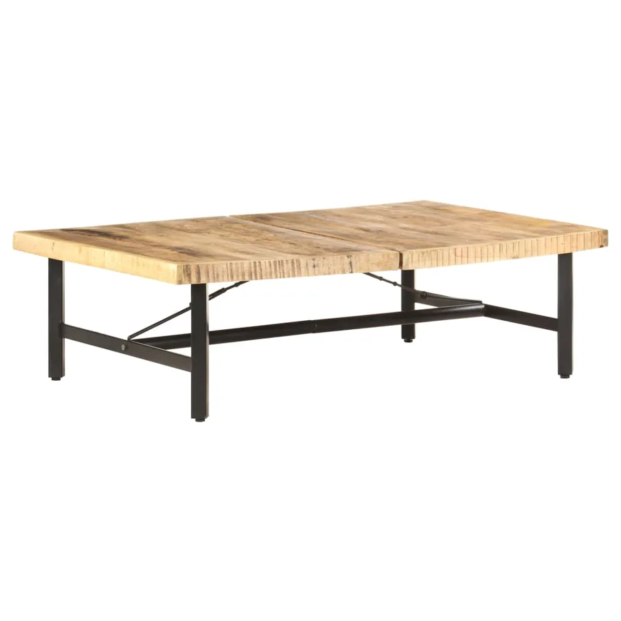Table basse 142x90x42 cm Bois de manguier massif - 7