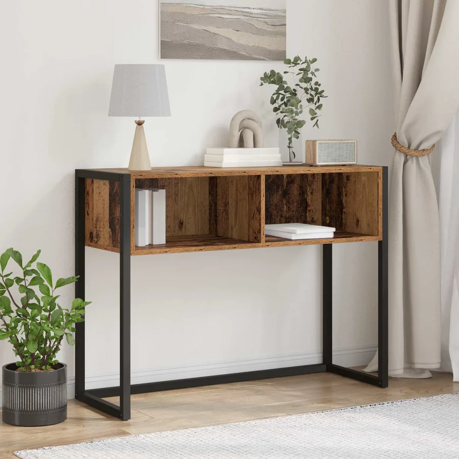 Table d'appoint Bois Ancien 100 x 36 x 75 cm Bois d'ingénierie