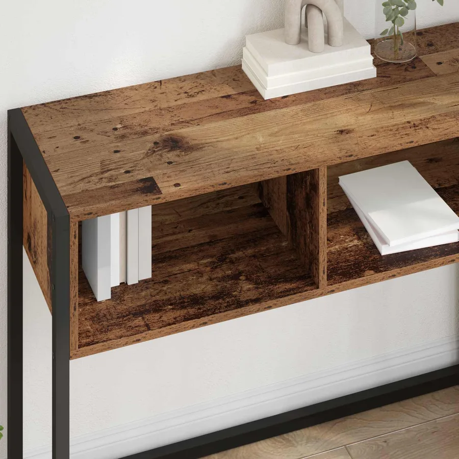 Table d'appoint Bois Ancien 100 x 36 x 75 cm Bois d'ingénierie - 4