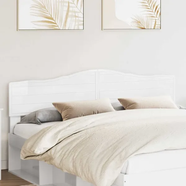 Tête de lit Blanc Brillant Bois d'ingénierie